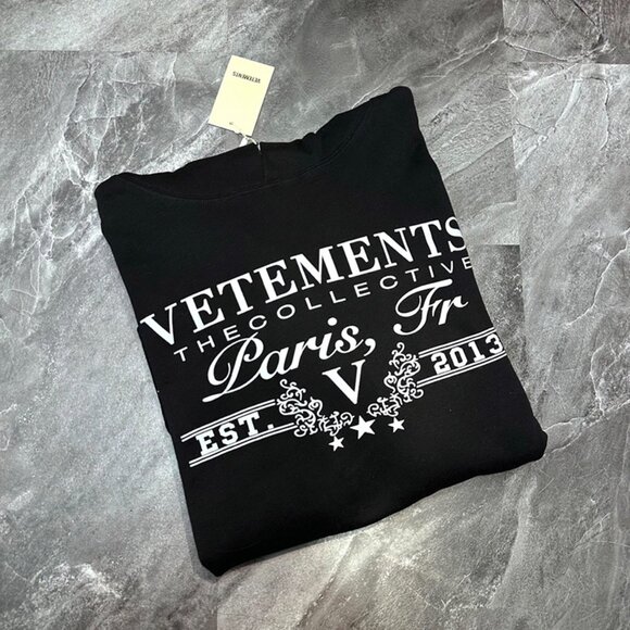 Black Hooded Sweatshirt By Vetements - Picture 2 of 10